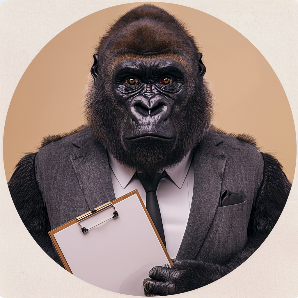 Gorilla with Clipboard